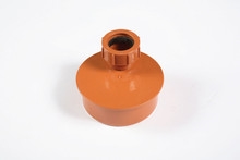 Polypipe Underground 50mm Single To Socket Waste Pipe Adaptor