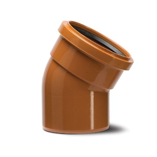 Polypipe Underground Drainage 110mm 45 Bend Single Socket - UG404