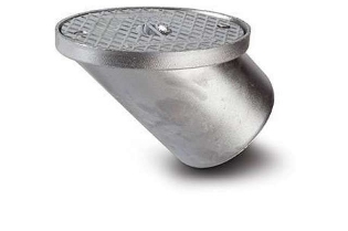 Polypipe Underground Drainage 110mm 45 Rodding Eye Terminal Aluminium Oval Top - UG422