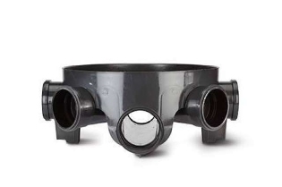 Polypipe Underground Drainage 460mm Chamber Base 110mm Outlets - UG440