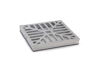 Polypipe Underground Drainage 110mm Bottle Gully Square Aluminium Grid - UG443