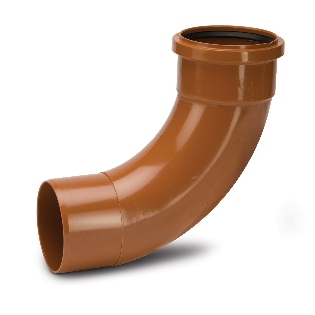 Polypipe Underground Drainage 110mm 875 Long Radius Bend Double Socket - UG411