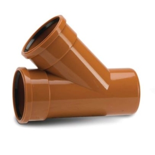 Polypipe Underground Drainage 110mm 45 Equal Junction Double Socket - UG406
