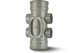 Polypipe Access Pipe 4in110mm 2 Boss Double Socket - SWA31