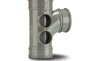 Polypipe 4in110mm Single Branch  Triple Socket 92 4 Boss Solvent - SWT26