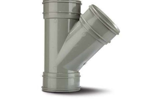 Polypipe Single Branch 4in110mm 135 Triple Socket Solvent - SWT37