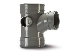 Polypipe Single Branch 3in82mm 92 Triple Socket Solvent - SWT73