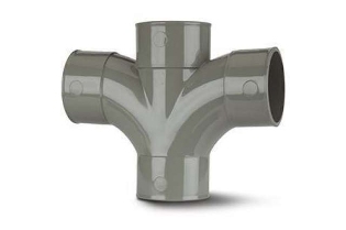Polypipe 50mm Cross Tee 92 - MU315