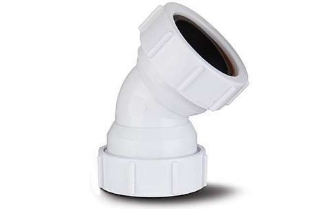 Polypipe 32mm Obtuse Bend 45 Compression - PS17
