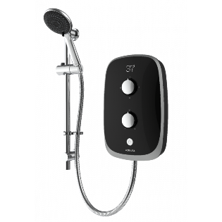 Aqualisa eVOLVE blacksatin silver 85kW - with adjustable handset - VOTZ25
