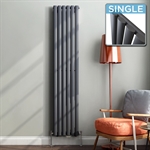 Cavendish Vertical 1800x400 Elliptical Steel Radiator Type 10 Anthracite