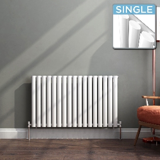 Cavendish Horizontal 600x780 Elliptical Steel Radiator Type 10 White