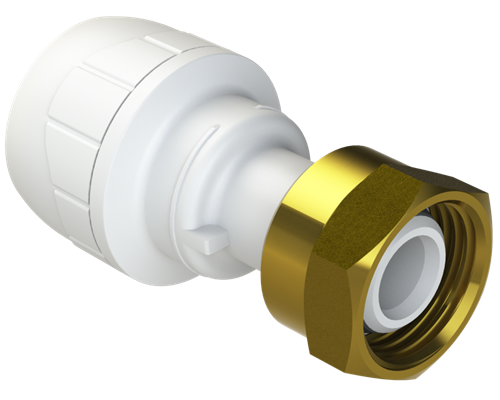 Polyplumb Enhanced White 15mm x 1/2" Tap Connector PB715EW