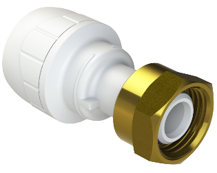 Polyplumb Enhanced White 15mm x 12 Tap Connector PB715EW