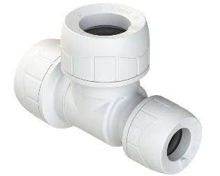 Polyplumb Enhanced White 22mm X 15mm X 22mm End Reduced Tee PB1422EW