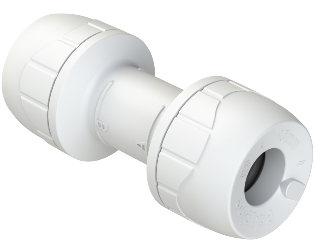 Polyplumb Enhanced White 10mm Straight Coupling PB010EW