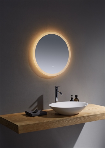 Oaksey 800mm Round Mirror - Frosted Edge