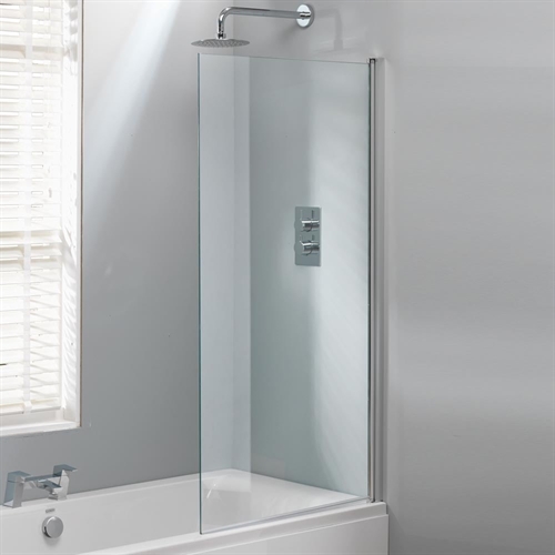 Genesis Square Bath Screen - Silver Frame - 1500 x 800mm