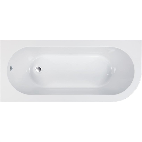 Kansas Offset Bath & Skirt with Option 1 Whirlpool - 1700 x 725mm