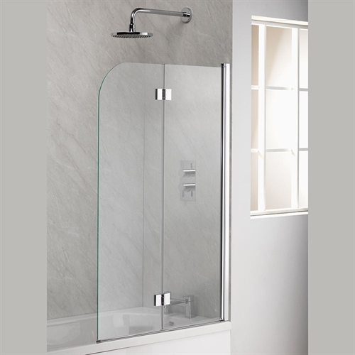 Genesis 2-Fold Curved Bath Screen - 1350 x 900mm