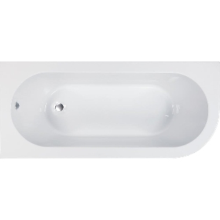 Kansas Offset Bath & Skirt with Option 2 Whirlpool - 1700 x
725mm
