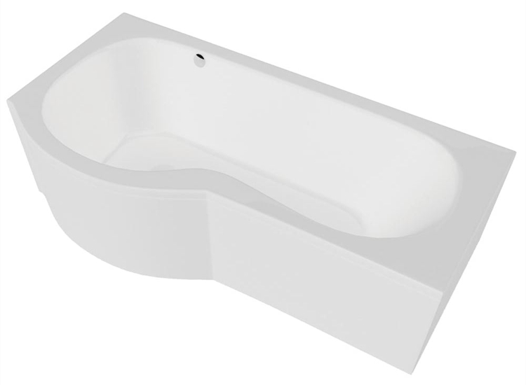 California 'P' Shaped Shower Bath, Screen, Front & End Panel (Standard & Superspec) - 1500 & 1700mm