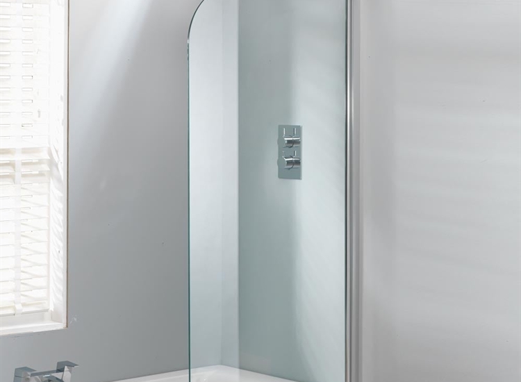 Genesis 800 Curved Bath Screen - 1500 x 800mm