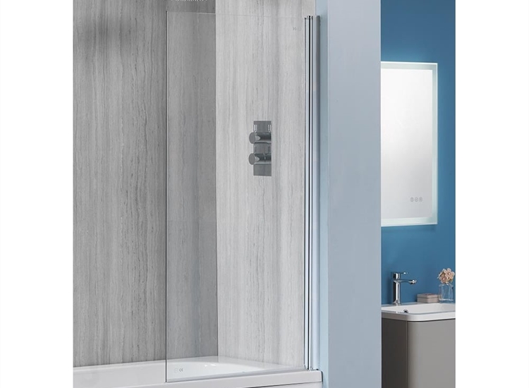 Alpha 6mm Square Bath Screen - 1360 x 800mm