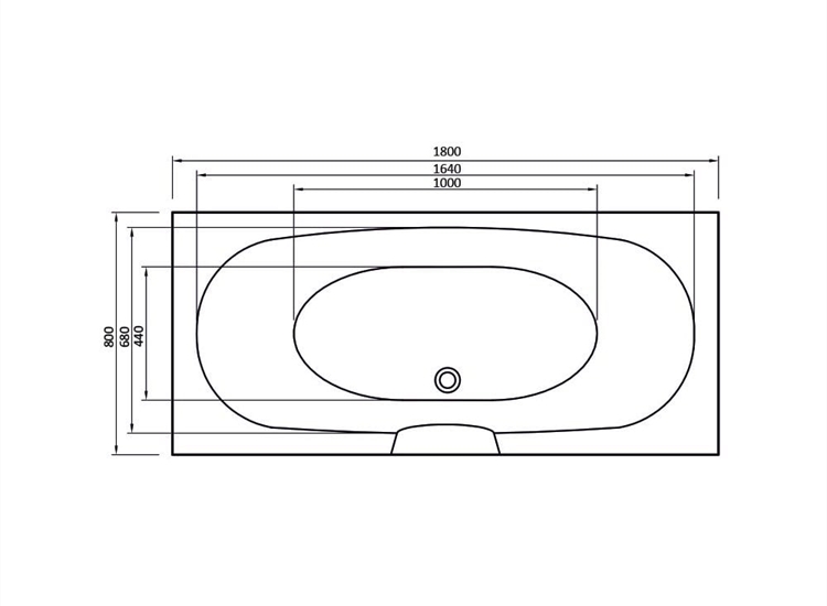 Nebraska Double Ended Bath (Superspec) - 1700 x 750mm & 1800 x 800mm