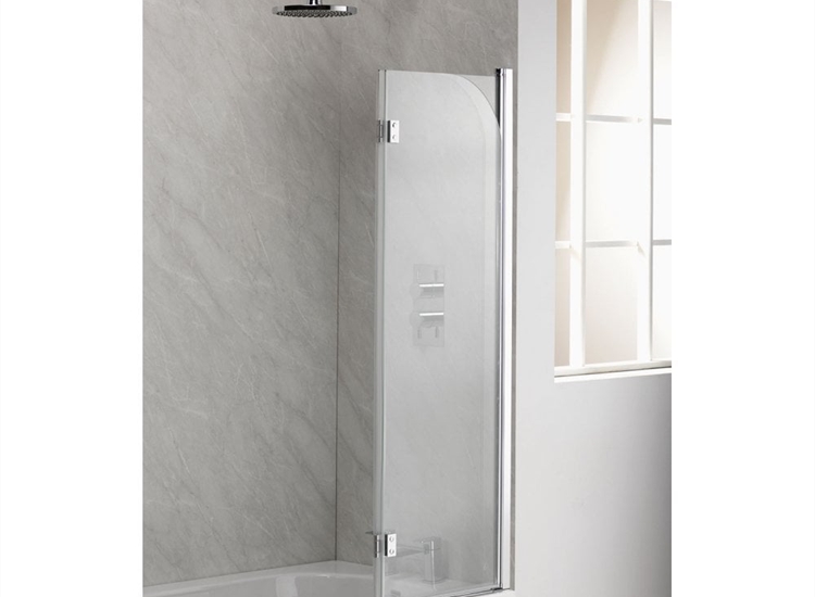 Genesis 2-Fold Curved Bath Screen - 1350 x 900mm