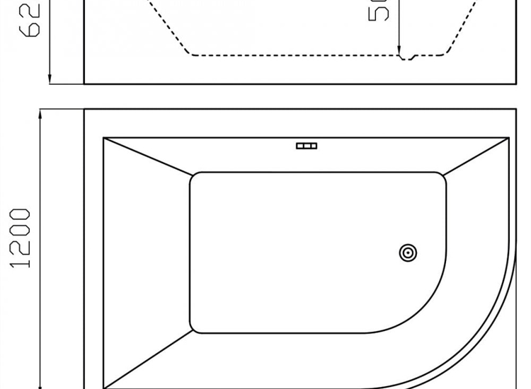 Sofia Freestanding Offset Corner Bath - 1700mm & 1800mm