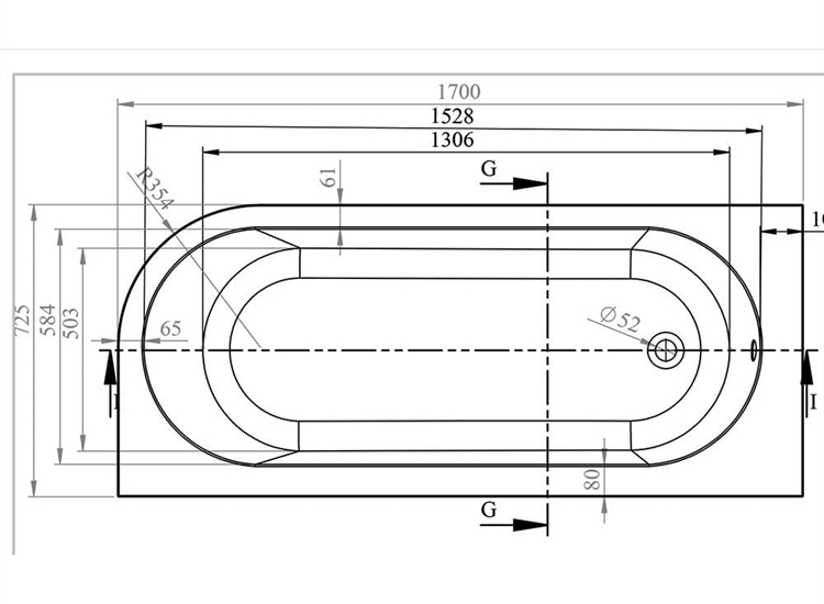 Kansas Offset Bath & Panel/Skirt (Standard Spec) - 1600 x 900 & 1700 x 725mm