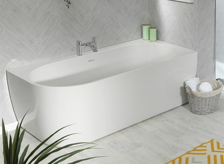 Eton Freestanding Offset Corner Bath - 1590 x 850mm