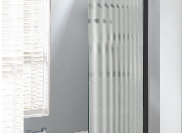 Genesis Square Bath Screen - Fluted Glass - 1500 x 800mm