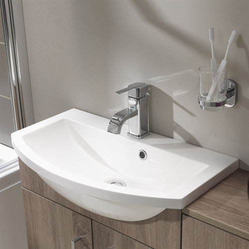 Q-Line Slimline Curved Resin Basin