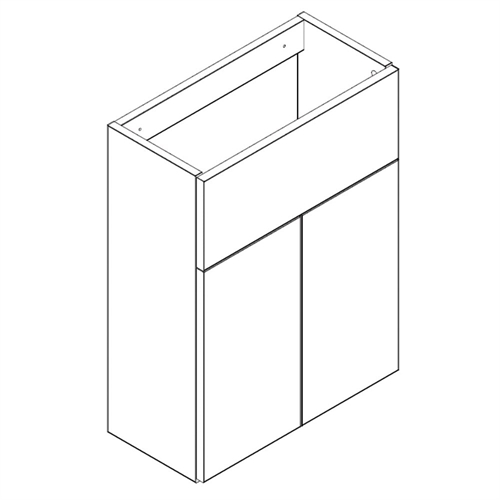 Q-Line 500mm & 600mm Basin Base Unit - Slimline 245mm Depth