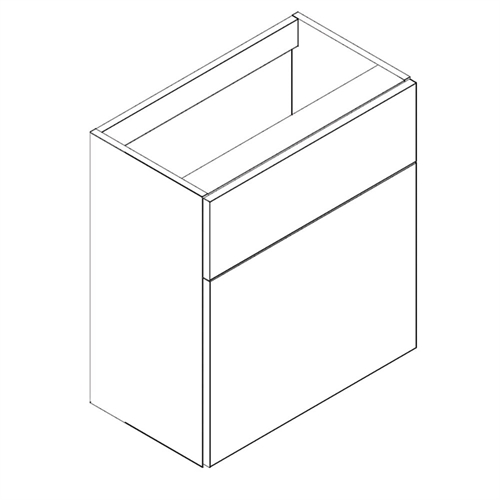 Q-Line 500mm & 600mm WC Base Unit - 345mm Depth