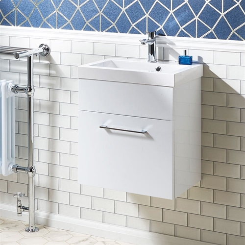 Eden 500mm Wall Hung Base Unit & Basin