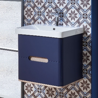 Roma 60 Wall-Hung Base Unit & Basin with Optional Column -
Marine Blue
