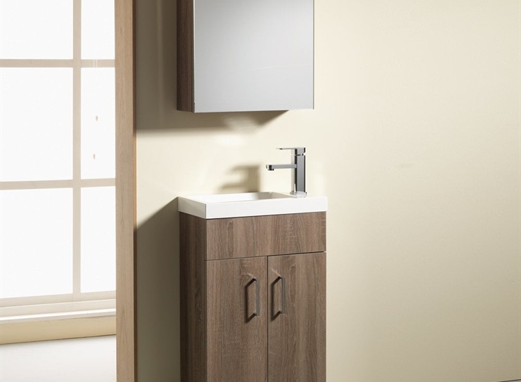 Eden 500 & 600mm Slimline Base Units & Basins - 250mm Depth (can also be used with WC Unit)