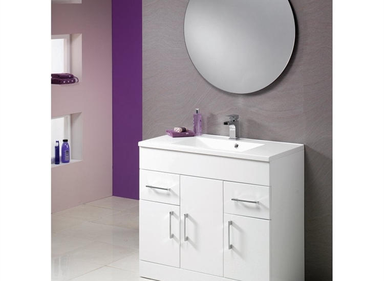 Monica 500mm - 900mm Base Units & Basin - Gloss White