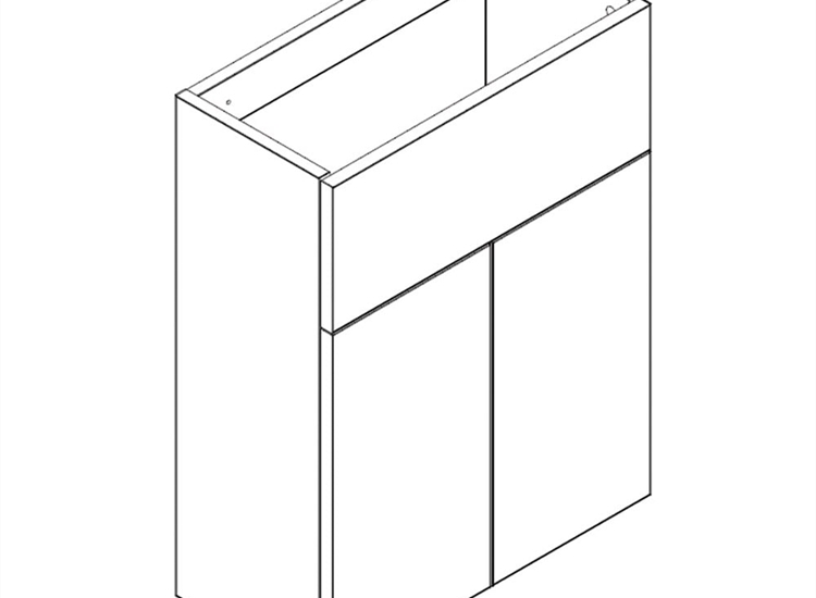 Q-Line 500mm & 600mm Basin Base Unit - Slimline 245mm Depth