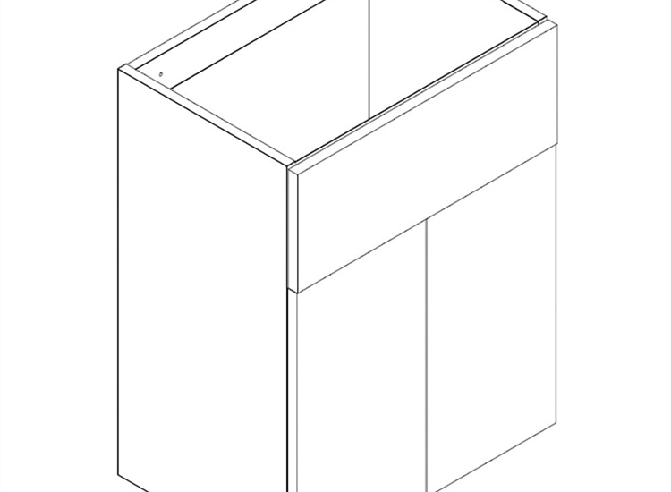 Q-Line 500mm & 600mm Basin Base Unit - 345mm Depth