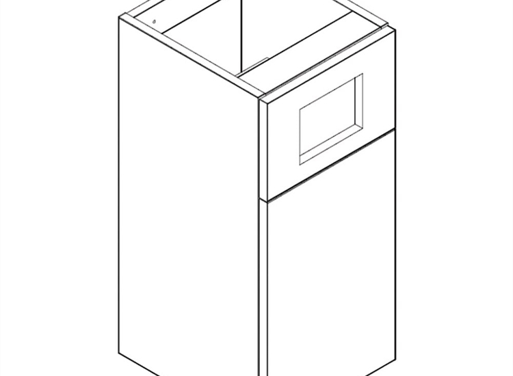 Q-Line 300mm Base Unit including Toilet Roll Holder - 345mm Depth