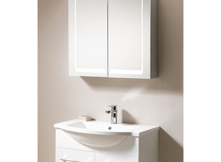 Cumulus 700 x 650 x 140mm Mirrored Cabinet