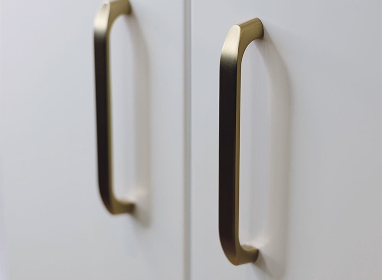 Q-Line Slim D Handle - Brushed Brass (Each)