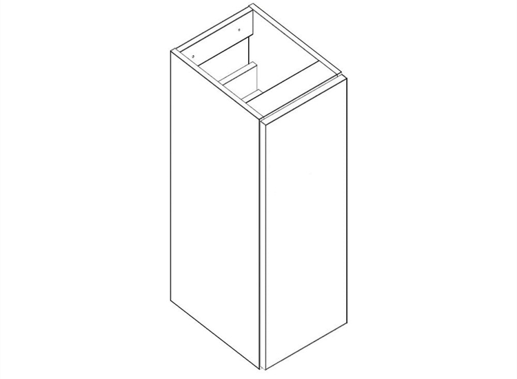 Q-Line 200mm Single Door Base Unit - 345mm Depth