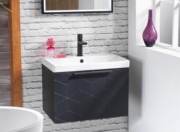 Geo 600mm Wall-Hung Base Unit & Basin