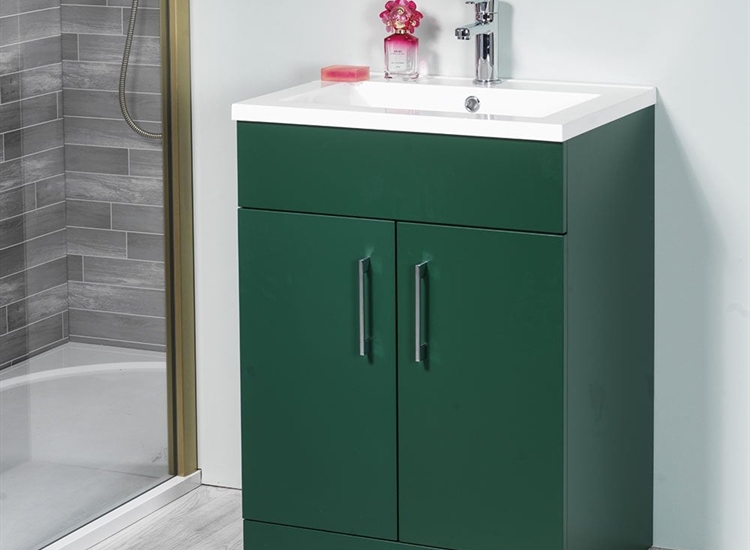 Monica 500mm & 600mm Base Unit & Basin - Forest Green