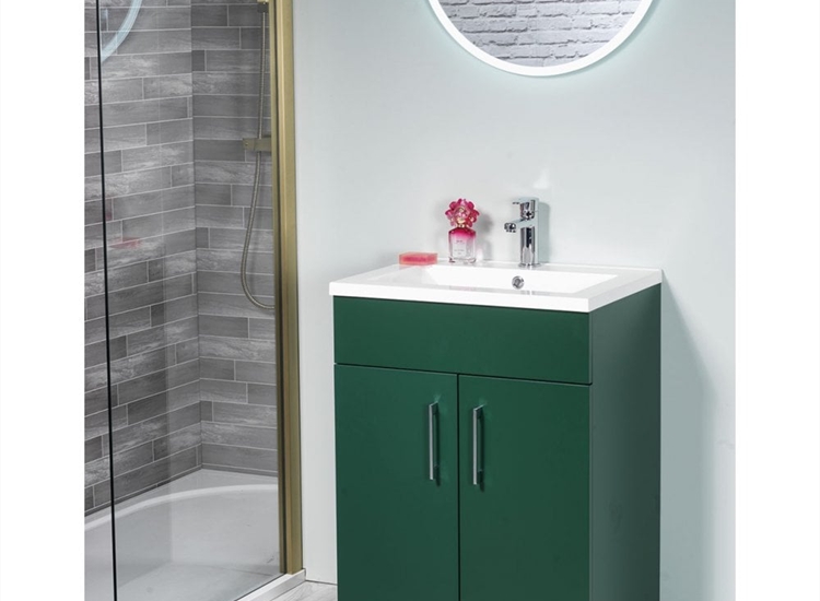 Monica 500mm & 600mm Base Unit & Basin - Forest Green